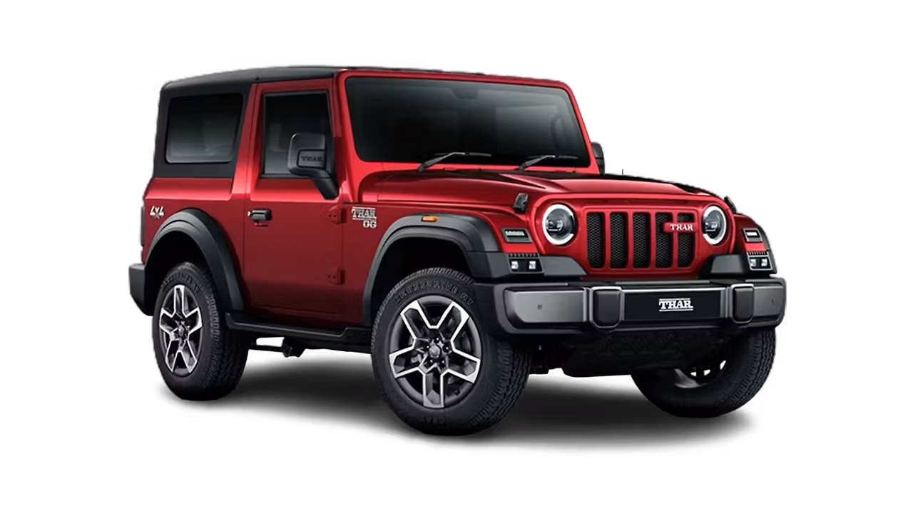 2026 Mahindra Thar OG front three-quarter view